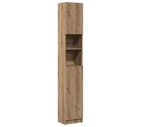 vidaXL Mobiletto da bagno Rovere artigianale 32x25,5x190 cm Truciolato