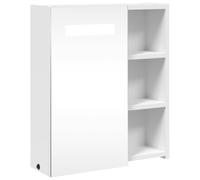 vidaXL Armadietto Bagno con Specchio e LED Bianco 45x13x52 cm