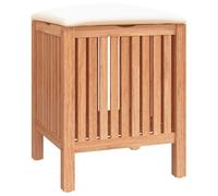 vidaXL Sgabello da Bagno 40,5x40x52 cm in Legno Massello di Noce