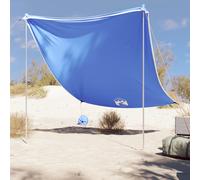 vidaXL Baldacchino da Spiaggia con Ancore per la Sabbia Blu 214x236 cm