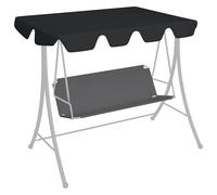 vidaXL Baldacchino per Dondolo Giardino Nero 150/130x105/70 cm