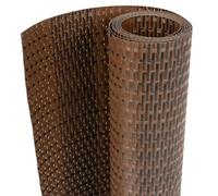 vidaXL Paravento da balcone in polyrattan 300x80 cm Marrone e Nero