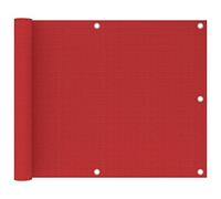 vidaXL Balkonscherm 75x500 cm HDPE rood