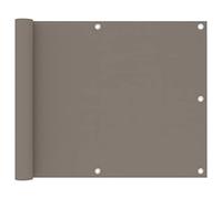 vidaXL Balkonscherm 75x500 cm oxford stof taupe