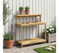 vidaXL Banco da Giardinaggio Esterno 111,5 x 48,5 x 107 cm Bianco