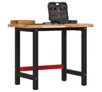 vidaXL Banco da Lavoro 100x60x83 cm Legno Massello Acacia Rettangolare, tavolo da lavoro, postazione da lavoro, banco da lavoro in metallo