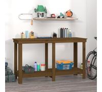 vidaXL Banco da Lavoro Ambra 140x50x80 cm in Legno Massello di Pino