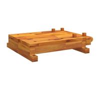 Banco da lavoro con morsa 52x44x9,5 cm legno massello di acacia