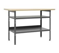 vidaXL Banco da Lavoro Grigio 120x60x85 cm in Acciaio