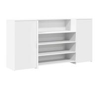 vidaXL Banco Reception Bianco 200x50x103,5 cm in Legno Multistrato