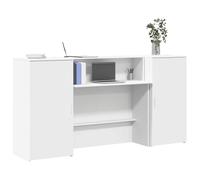 vidaXL Banco Reception Bianco 200x50x103,5 cm in Legno Multistrato