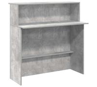 vidaXL Banco Reception Grigio Cemento 100x50x103,5cm Legno Multistrato, Reception, Reception Ufficio, banco Cassa, Reception Salone