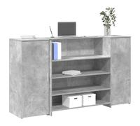 vidaXL Banco Reception Grigio Cemento 180x50x103,5cm Legno Multistrato