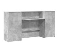 vidaXL Banco Reception Grigio Cemento 200x50x103,5cm Legno Multistrato
