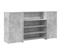 vidaXL Banco Reception Grigio Cemento 200x50x103,5cm Legno Multistrato, bancone Reception, bancone Reception Salone, bancone Reception Bar, Front Desk