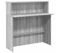 vidaXL Banco Reception Grigio Sonoma 100x50x103,5 cm Legno Multistrato, Reception, Reception Ufficio, banco Cassa, Reception Salone