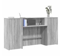 vidaXL Banco Reception Grigio Sonoma 200x50x103,5 cm Legno Multistrato