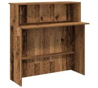 vidaXL Banco Reception Legno Antico 100x50x103,5 cm Legno Multistrato, Reception, Reception Ufficio, banco Cassa, Reception Salone