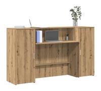 vidaXL Banco Reception Rovere Artigianale 180x50x103,5cm in Truciolato, bancone Reception, bancone Reception Salone, bancone Reception Bar, Front Desk