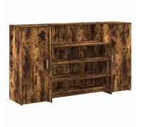 vidaXL Banco Reception Rovere Fumo 180x50x103,5cm in Legno Multistrato, bancone Reception, bancone Reception Salone, bancone Reception Bar, Front Desk