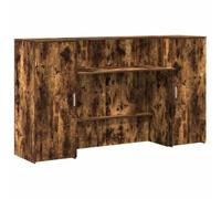 vidaXL Banco Reception Rovere Fumo 180x50x103,5cm in Legno Multistrato, bancone Reception, bancone Reception Salone, bancone Reception Bar, Front Desk