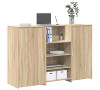 vidaXL Banco Reception Rovere Sonoma 155x50x103,5 cm Legno Multistrato