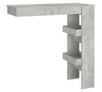 vidaXL Bancone da Muro Grigio Cemento 102x45x103,5 cm Legno Compensato