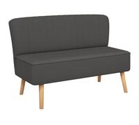 Divano in stoffa 117x55,5x77 cm grigio scuro