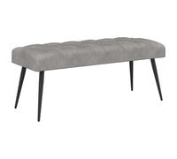 vidaXL Panchina con bottoni imbottiti Grigio Chiaro 110 x 40 x 46 cm
