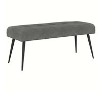 vidaXL Bank met knoopverstelling Donkergrijs 110 x 40 x 46 cm fluweel