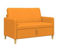 vidaXL Bank met opslag Donkergeel 122 x 78 x 87 cm Polyester