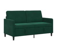 vidaXL Divano con contenitore, verde scuro, 152 x 78 x 87 cm, poliestere,