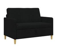vidaXL Bank met opslag Zwart 122 x 78 x 87 cm Polyester