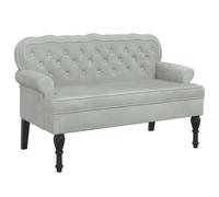 vidaXL Panca con Schienale Grigio Chiaro 112x65,5x75 cm in Velluto