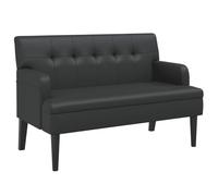 vidaXL Panca con schienale in similpelle nera 112x65,5x75 cm