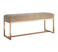 vidaXL Panca Beige 110x36x45 cm in Velluto