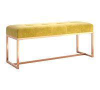 vidaXL Panca Giallo Senape 110x36x45 cm in Velluto