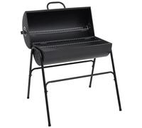 vidaXL Barbecue a Barile 2 Griglie di Cottura Nero 80x95x90 cm Acciaio