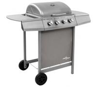 VidaXL Barbecue a gas a 4 fuochi argento