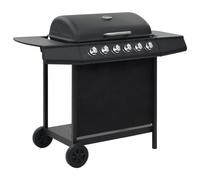 VidaXL Barbecue a gas portatile 6 bruciatori nero