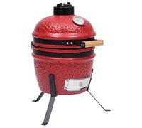 vidaXL Barbecue Affumicatore 2 in 1 Kamado in Ceramica 56 cm Rosso