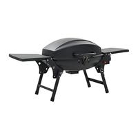 vidaXL Barbecue e Griglia a Gas Portatile con Fornello Nero per Esterni BBQ