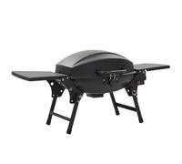vidaXL Barbecue e Griglia a Gas Portatile con Fornello Nero per Esterni BBQ