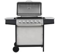 VIDAXL - Barbecue Griglia A Gas 6 Fornelli Acciaio Inossidabile Argento