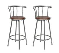 vidaXL Sgabello Bar Cucina Pub Coppia di sgabelli con Schienale poltroncina