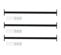 vidaXL Barra di Sicurezza Regolabile per Finestra 3 pcs Nero Acciaio