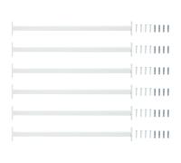 vidaXL Barra di Sicurezza Regolabile per Finestra 6 pcs Bianco Acciaio