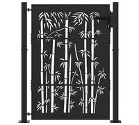 vidaXL Barriera da giardino - Divisore esterno per la tua terrazza. Mantieni le cose al sicuro con questo recinto Chula e porta tagliato al laser. Il suo design moderno darà un tocco fantastico al tuo