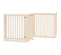 vidaXL Barriera per cani porta pieghevole 10 pannelli legno di pioppo barriera per animali domestici barriera per cani per scale barriera per cuccioli per scale