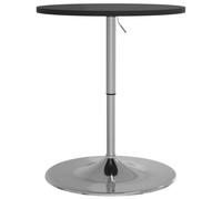 vidaXL Tavolino Bar Nero 60x60x90 cm Legno Multistrato Acciaio Cromato